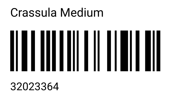 Crassula Medium, Code 128 barcode 32023364