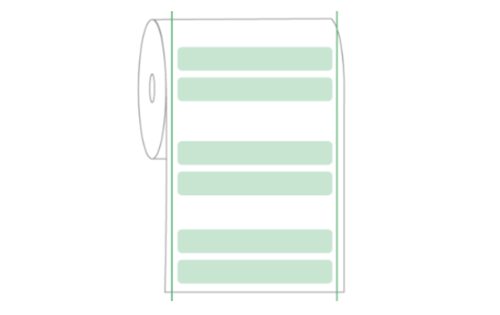 Two-row, one-column layout showing two stacked content areas within a single label